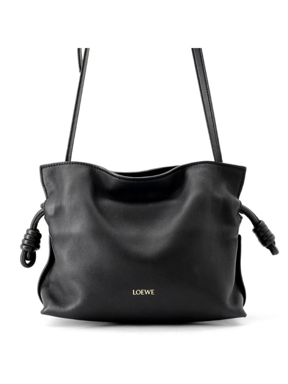 Loewe Shoulder Bag Flamenco Clutch Mini Napa Calfskin 2-Way Black